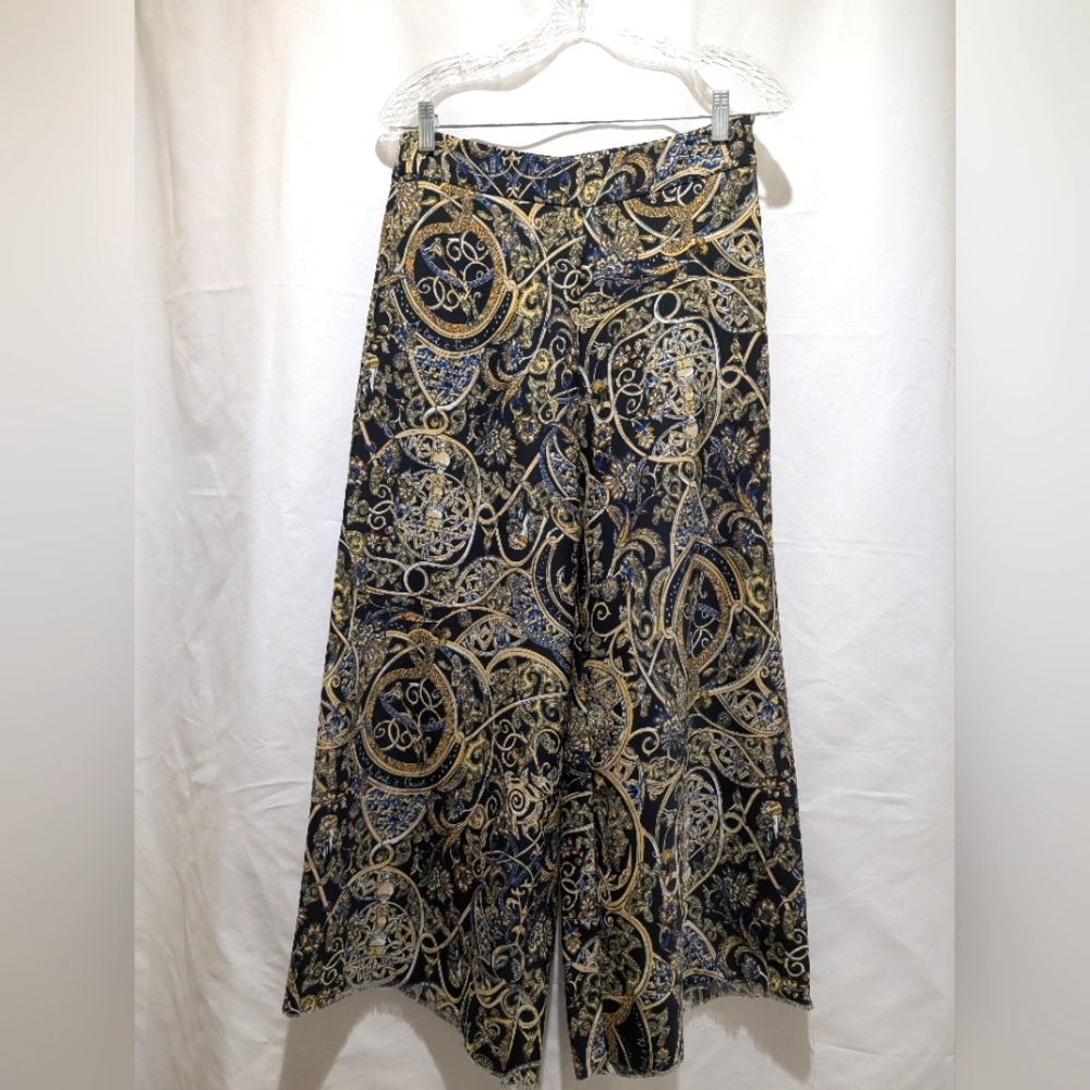  H&M EVERYDAY FASHION Crêpe Weave WIDE Leg TROUSERS (100% Polyester)